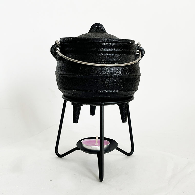 Cast Iron Corn - Mittelgroß 1/8 # Gusseisenkessel mit Metallhalter