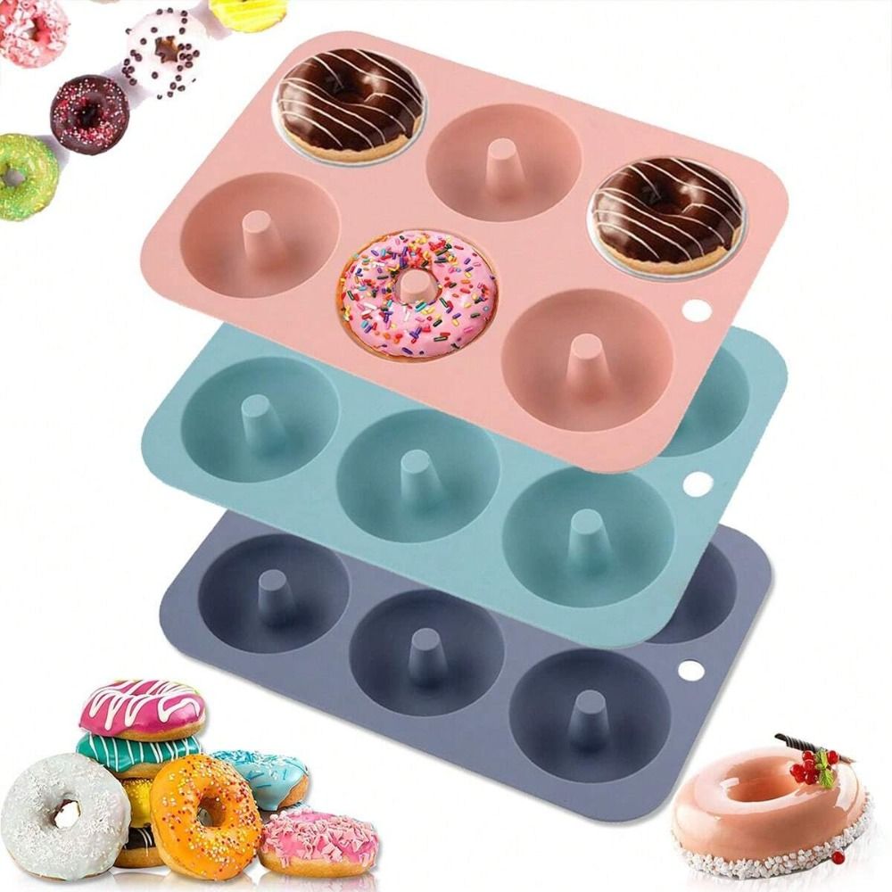 Donut Mold Silicone - Neue Silikon-Donut-Form, hochtemperaturbeständig, lebensmittelechtes Silikon, Backform,